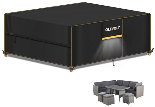OLEVOLT Fundas Muebles Jardin Exterior Impermeable Funda Mesa Jardin 420D