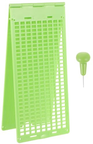 DOITOOL Tavoletta Braille Semplice da Usare per Decorazioni Scuola per Ciechi di Plastica 30 Celle e Punteruolo Kit Completo per Apprendimento Braille e Uso All'aperto
