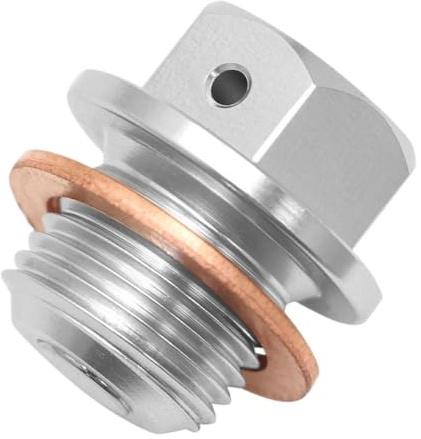 Perno magnético del tapón de drenaje de aceite compatible con GSX-R 600 750 1000 1100 400R GSX-S750 1000 GSX1300R(Silver)