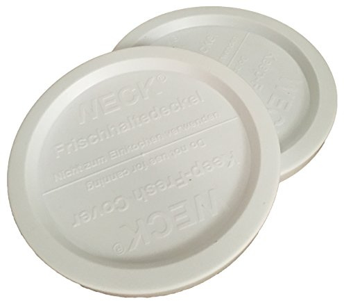 Weck Jar Keep-Fresh Plastic Lids, 2-pack (Large) Fits 740, 741, 742, 743, 738, 739, 744, 745, 748, 974 (Large = 100mm / 4)
