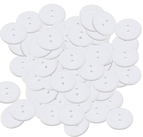 Carry stone 100 stücke Kunststoffknöpfe 2 Loch Runde 15mm Nähen Handwerk DIY Knöpfe für Bekleidungszubehör-Weiß Hohe Qualität