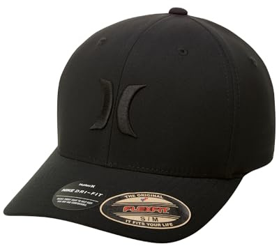 Hurley Herren Hut H2O Dri-Fit One&Only 2.0 Hat, Black/Black, S/M, 892025