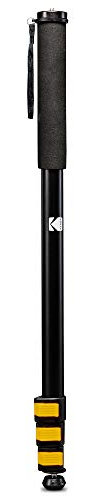 KODAK PhotoGear 72” Portable Monopod | 21”-72” Lightweight Aluminum Monopod | 4-Section Flip Lock Adjustment, Smartphone Adapter, Rubber Foot with Retractable Spike, Wrist Strap & Bonus E-Guide & Case