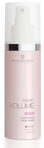 Monacelli Magic Volume 150ml, Power Boost, effetto invisibile, spray volumizzante anti-umidità, dona corpo e pienezza ai capelli sottili, facilita la piega rendendo i capelli lucidi e setosi