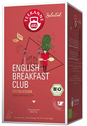 Teekanne Selected English Breakfast Bio Luxury Cup Pyramidenbeutel 40g