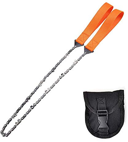 Tronçonneuse de survie 103 cm, pliable, outil de poche d'urgence, outil de camping pour l'extérieur (orange)