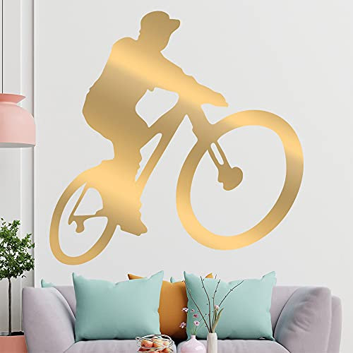 KIWISTAR BMX - Fahrer Silhouette fahren springen Wandtattoo in 6 Größen - Wandaufkleber Wall Sticker - Dekoration, Küche, Wohnzimmer, Schlafzimmer, Badezimmer