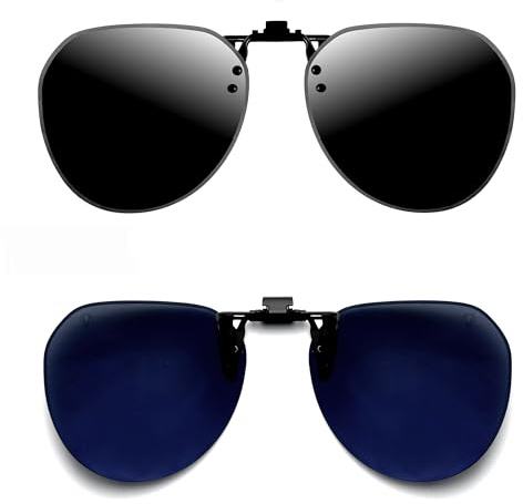 CREYESTAL Clip Occhiali Da Sole Polarizzati, Antiriflesso per un Comfort Visivo Ottimale, Abatible y Ultraligero, 100% ANTI-UV, Certificato CE