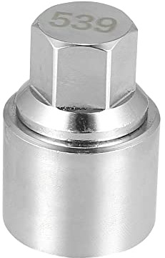 X AUTOHAUX Clé De Démontage D'Écrou Antivol De Roue pour VW Touareg 1pc | Argenté, Métal, Dimension 4,1x2,9cm (Int. 2,4cm), Pour VW Scirocco, Magotan, Phaeton, Tiguan, Modèle 539