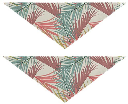 Hundehalstücher für Haustiere, Bandana, Schal, Druckknopf, Dreieck-Lätzchen, Halstuch-Set, Haustier-Urlaubszubehör, Dekoration für kleine bis große Welpen, Hunde, Katzen, kleine, tropische abstrakte