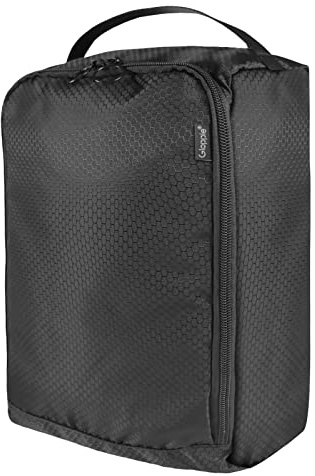 Gloppie Bolsa Zapatos Resistente al Agua y Plegable, Bolsa de Viaje para Zapatos con Ventana Transparente, Organizador a Prueba de Polvo para Hombres y Mujeres, Panal Negro