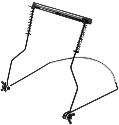 OriGlam Harmonica Holder Neck Holder Stand, Mouth Organ Metal Frame Adjustable for 10 Hole Harmonica,Black