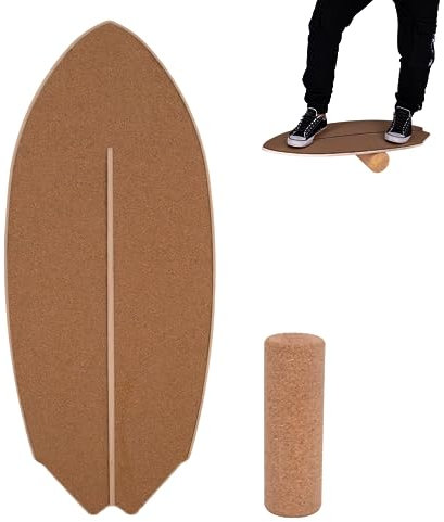 CAWI Balance Board | Fitnessgeräte für zuhause | Balance board erwachsene | Surfboard + faszienrolle | Balance pad | Waveboard | Made in EU