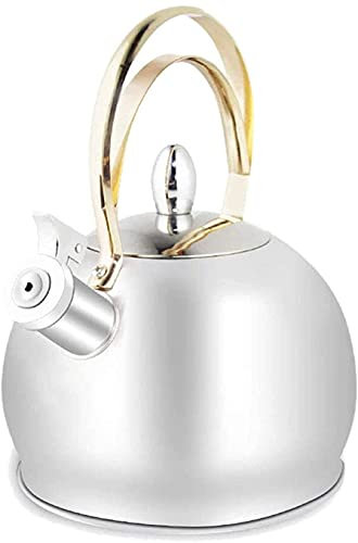 Herd-Wasserkocher 3 Liter Herd-Wasserkocher Edelstahl Traditioneller Wasserkocher Elektrische Gaskochfelder Pfeifender Wasserkocher Herd-Wasserkanne Teekanne Induktionskocher Wasserkocher Teekessel