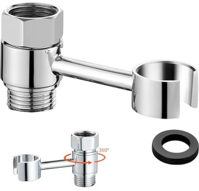 Supporto in Acciaio Inox Doccia Muro supporto per doccia girevole a 360° supporto per doccetta rimovibile Snodo Orientabile Supporto Soffione Doccia Staffa Supporto Soffione Doccetta Ottone Cromato