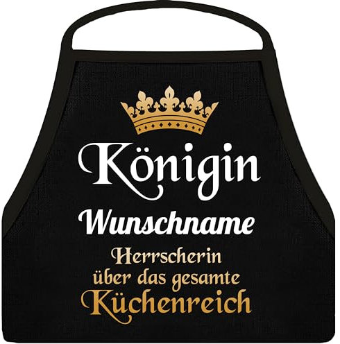 Shirtoo Personalisierte Kochschürze als Geschenkidee für leidenschaftliche Köchinnen oder Paare mit lustigem Motiv Herrscherin über das gesamte Küchenreich