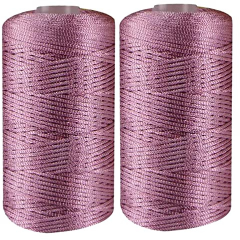 CENMOO Filato di Nylon con Cordoncino Morbido | 2 Pezzi di Filo di Cotone Sottile in Nylon per Uncinetto,Filato di Nylon all'Uncinetto per Scarpe da Cappello lavorate a Mano Fai-da-Te Filato per