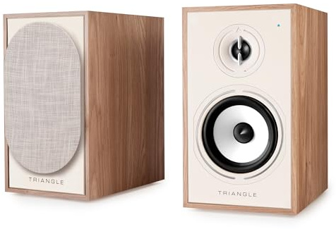 Triangle - BOREA BR02 Connect Active Speakers - Bluetooth Bookshelf Speakers with 2x 50W Amplifier - HD Audio - PHONO/Turntable TV Arc & USB Inputs - 176 x 310 x 274 mm - Light Oak (Pair)