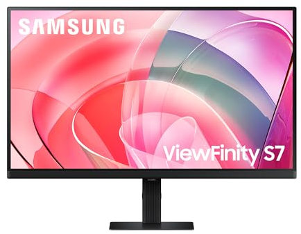 Samsung Monitor ViewFinity S7 (S32D702), Flat, 32'', 3840x2160 (UHD 4K), HDR10, 60Hz, 5ms, HDMI, Display Port, Ingresso Audio, PIP, PBP, Easy Setup Stand
