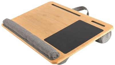 Knee Computer Desk Laptop Desk Save Space Lightweight Sturdy Pillow Laptop Desk Lap Working Tray for Sofas Bed Dorm Magazines, 55x36.6cm 2 Slot