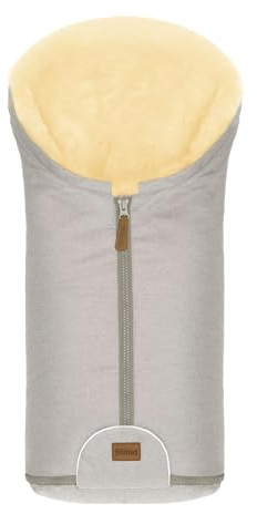 Fillikid Fußsack Pamir, Set Windel Blaubär | Kinder Lammfellfußsack für Babyschale, Kinderwagen & Buggy | warmer Fußsack mit echtem Lammfell | Neugeborene