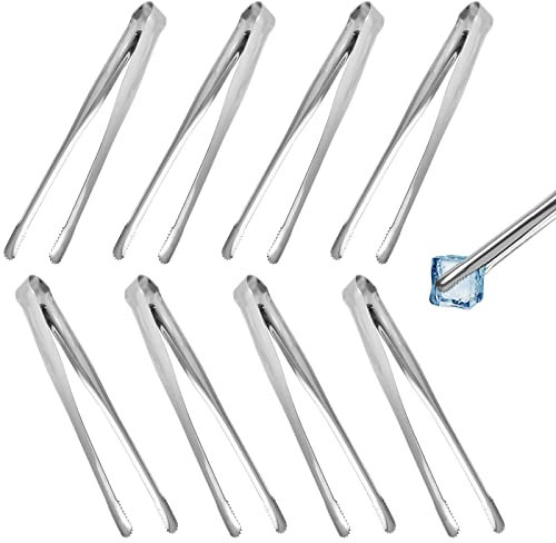 Serving Tongs Kitchen Tongs,Buffet Tongs, Stainless Steel Food Tong Serving Tong,Small Tongs 8 Pack (7 Inch)