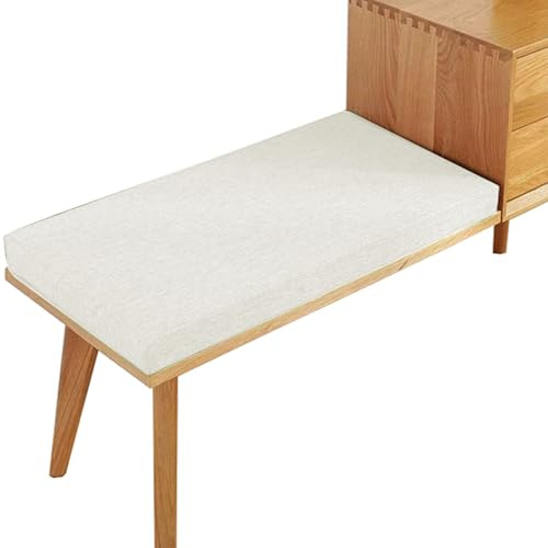 Bankkissen Bankauflage Stuhlkissen für Fensterbank,Waschbar Abnehmbarem Gartenbankauflage rutschfeste Bankpolster Schaukel Sitzkissen für Outdoor,Gartenmöbel,Terrasse,Drinnen(Beige,180x40cm x3cm Thick