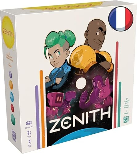 Asmodee - Zenith - brädspel - Strategispel för 2 eller 4 spelare - ta kontroll över planeterna för att vinna spelet - 30 min - på svenska - Playpunk Studio