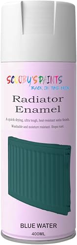 SCOOBYS PAINTS BACK IN THE MIX Radiator Aerosol Spray Paint Heat Resistant To 100ºC - Quick Air Drying No Primer Needed anti rust moisture resistant (Blue Water)