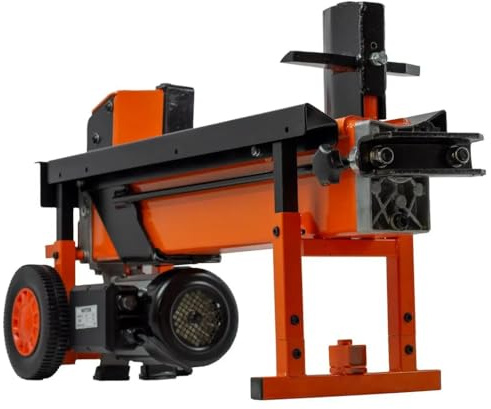 FMX4-PRO-D 8 Ton Electric Log Splitter – 2-Speed Ram, Duocut Blade, Safety Guard – Hydraulic Oil Pre-Filled – Splits 150 Logs/Hour