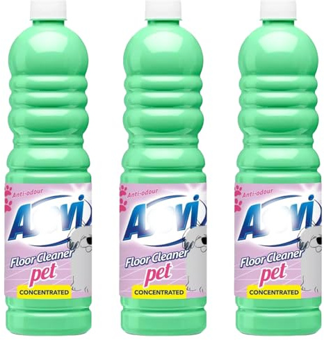 Floor Cleaner Pet 1 Litre Concentrated x3 – Powerful Spanish Household Cleaning Solution – Pet Safe, Long-Lasting Fresh Scent – Ideal for Hard Floors, Tiles, and Laminate