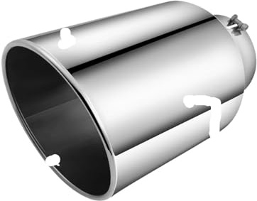 Extremos tubo escape coche Tubo de escape universal recto 5 pulgadas de entrada y 8 pulgadas salida para coche punta escape de 15 pulgadas longitud anticorrosivo