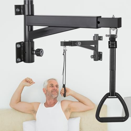Healthible Bettgalgen für ältere Menschen, Betttrapez, Aufstehhilfen Handicap-Bettgitter, Stange für Bett, Trapezstangen für das Aufstehen aus dem Bett, Überkopftrapez-Ständer