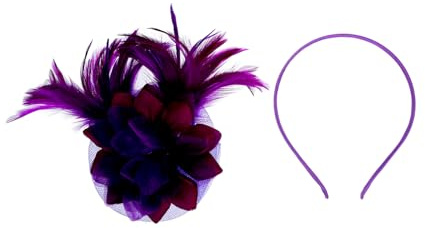 ELAYARD Vintage Fascinator Haarclip mit Mesh stirnband für Damen Leichtes Atmungsaktives Party haaraccessoire mit Netzschleier für Hochzeiten Bälle und Besondere Anlässe Burgunderfarben