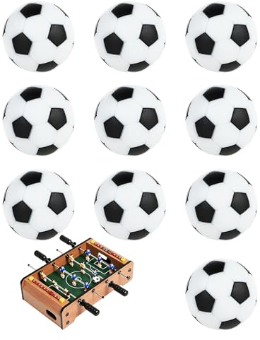 10 stycken kickerbollar – reservbollar för kickerbord och bordspartiklar, 32 mm bordsbollsbollar för barn och vuxna, robusta bordsfotbollsbollar för lek, träning och bordsfotboll för barn