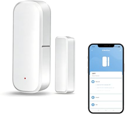 Sensor Zigbee para Puertas y Ventanas, Requiere Zigbee Hub, Compatible con Alexa/Google Home/Home Assistant/Tuya, Alertas en Tiempo Real, No se Necesitan Herramientas.