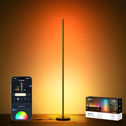 NEEWER NF04 RGB IC W Lámpara Pie Inteligente NUEVA Versión,1000lm LED Luz Esquina Compatible con Google Alexa, APP/AI Design/Music Sync/16 Millones Colores Iluminación Ambiental Decoración Hogar Sala