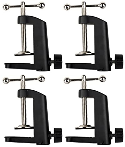Deechate 4X Clip de Montaje Pesada Mesa de Metal para Tijera Soporte de Brazo con Brazo de Suspensión MicróFono
