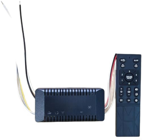 Telecomando per ventilatore da soffitto, driver per motore DC brushless, uscita 24 V, compatibile con luce LED da 36-70 W, ingresso AC 110-265 V, nero