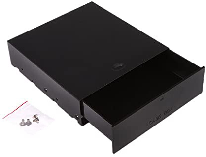Homyl Caja De Bandeja De Cajones De Almacenamiento De Bahía De Unidad De DVD De Computadora Negra De 5.25 ''
