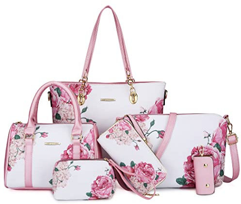 2E-youth Damen Geldbörsen und Handtaschen Set Tragetasche, Umhängetasche