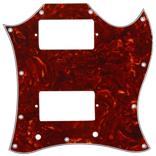 Musiclily Pro 11 Löcher Large Full Face Schlagbrett 4lagig Vintage Tortoise | für Import SG E-Gitarre