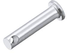 sourcing map 30 Stück Steckbolzen Einloch Rundbolzen Gabelbolzen Flachkopf,5mm X 25mm Splintstift Verzinkung Massiver Stahl Lochbolzen