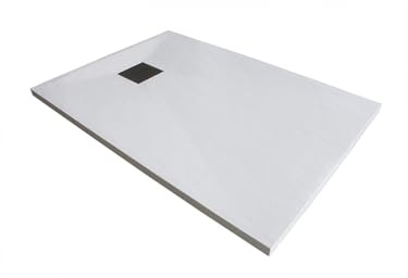NONAME Piatto Doccia 70x125 cm Altezza 3 cm in Resina Ultrasottile Senza Bordo Colore Bianco/White Serie Wall