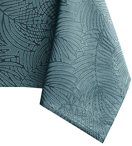 AmeliaHome Tischdecke 40x40 cm Mitteldecke Tischtuch Tafeldecke Gaia | Fleckschutz Lotuseffekt Abwaschbar Wasserabweisend Ornament Petrol