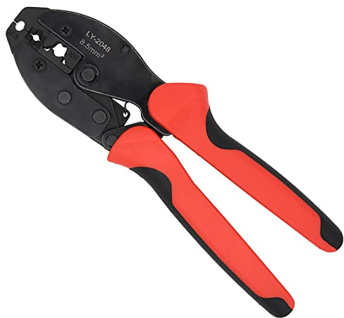 Spark Plug Wire Crimper, Crimping Pliers for Spark Plug Stripping Tool LY-2048 Spark Plug Wire Crimper-Ratchet Wire Terminal Crimper-Wire Crimping Tool
