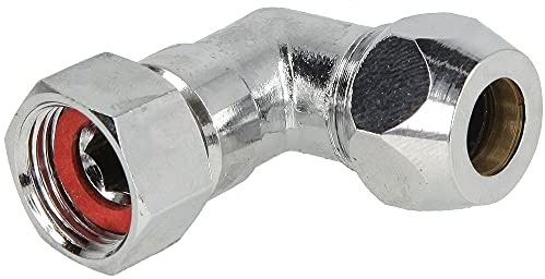 Winkel-Quetschverschraubung mit ÜWM 3/8 x 10 mm verchromt DVGW zertifiziert