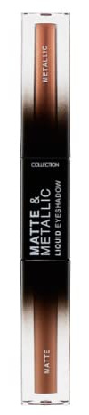 Collection Cosmetics Matt und Metallic Liquid Duo Lidschatten, hochpigmentierte, weiche, matte und glitzernde Farbtöne, goldene Sände und Boujee Beaches