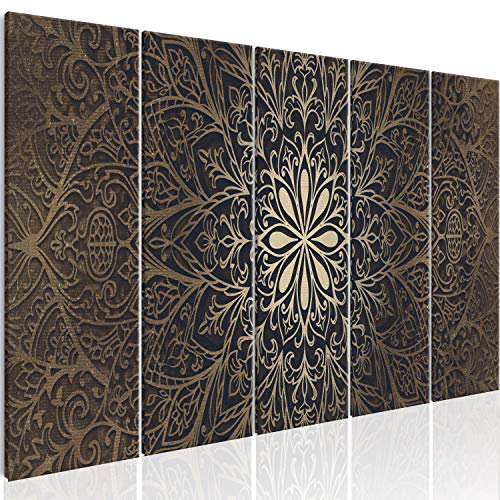 murando - Quadro Acustico Mandala 5 pezzi schiuma acustica Quadri Moderni Grandi - Camera da Letto Matrimoniale - Stampa su Tela - Pannelli Fonoassorbenti Decorativi - Fonoassorbente
