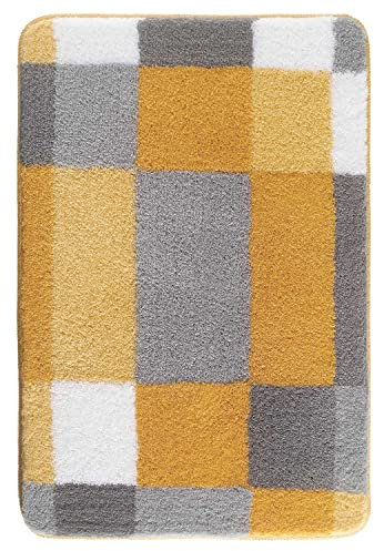 Möbel Jack Badematte - Gelb - Grau - Weiß - Polyacryl - 70 x 120 cm